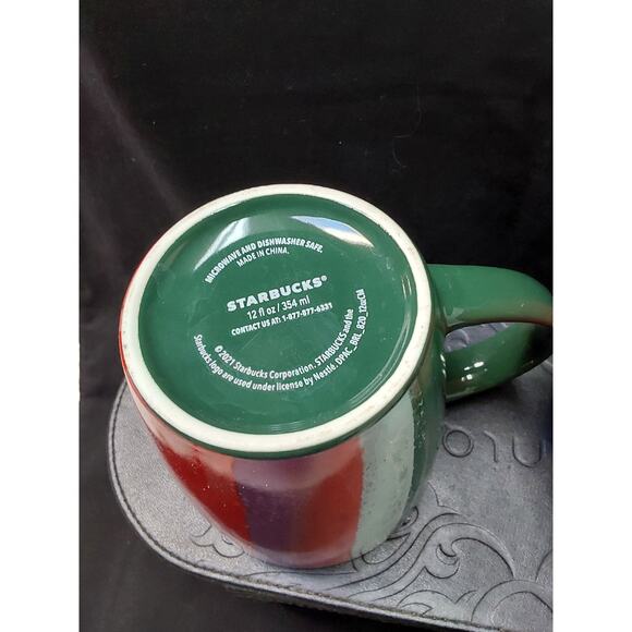 2 Starbucks Coffee Beverage Cups 12 fl oz from 2021 Tri color - Picture 3 of 3